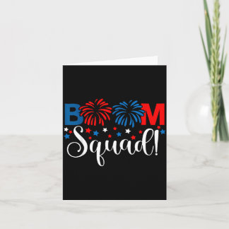 Tarjeta Camiseta Boom Squad 4 de Julio Fuegos Artificiales
