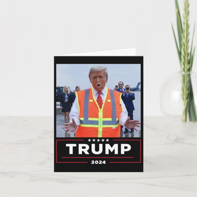 Tarjeta Camiseta Camión de Basura Donald Trump Paseos Basu (Anverso)