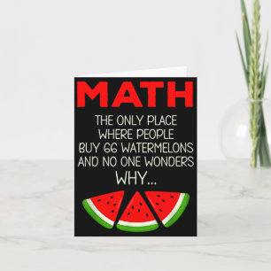 Tarjeta Camiseta Chiste de Cálculo de Sandía de Matemática