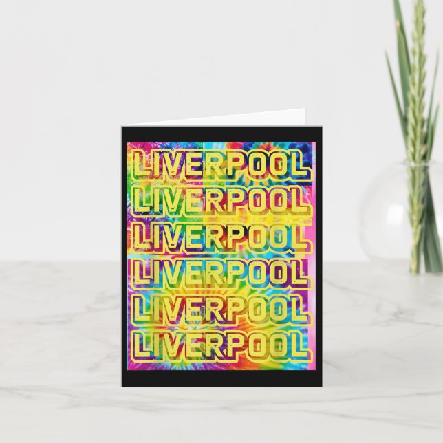 Tarjeta Camiseta Ciudad Liverpool Reino Unido Regalo Viaje (Anverso)