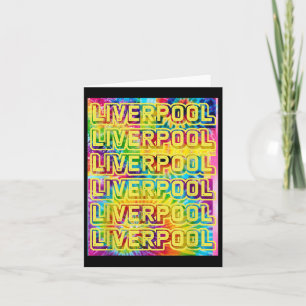 Tarjeta Camiseta Ciudad Liverpool Uk Regalo Viaje Mundial 