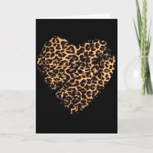Tarjeta Camiseta Corazón de Guepardo de San Valentín