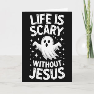 Tarjeta Camiseta Cristiana Halloween La Vida Es Espantosa