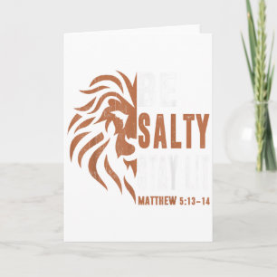 Tarjeta Camiseta cristiana para papá Sé salado Mantente en