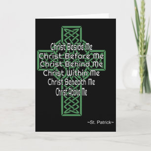 Tarjeta Camiseta Cruz Celta Oración de San Patricio Cristi