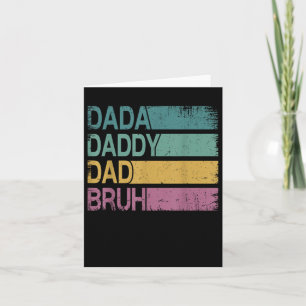 Tarjeta Camiseta Dada Daddy Dad Bruh Hombres Divertido Día