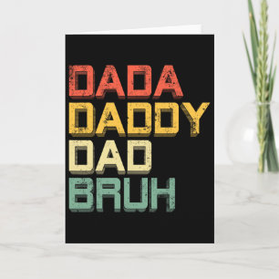 Tarjeta Camiseta Dada Daddy Papá Bruh Retro Vintage Divert