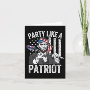 Tarjeta Camiseta de Abraham Lincoln 4 de julio hombres ame