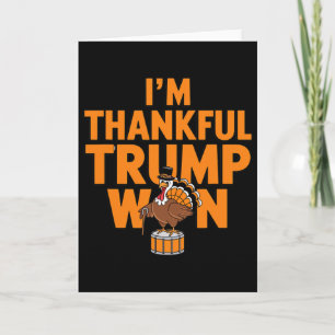 Tarjeta Camiseta de Acción de Gracias de Trump Estoy agrad