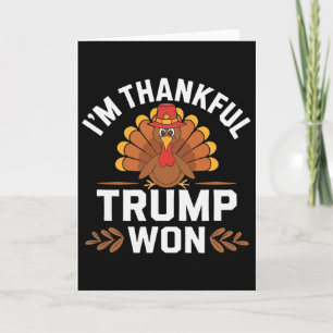Tarjeta Camiseta de Acción de Gracias de Trump Estoy Agrad