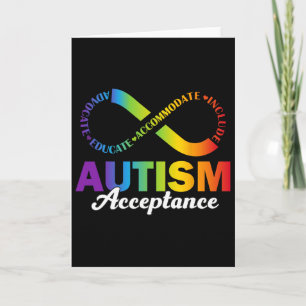 Tarjeta Camiseta de aceptación y conciencia del autismo sí