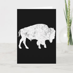 Tarjeta Camiseta de amante de animales de búfalo angustiad