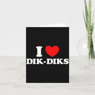 Tarjeta Camiseta de amor Dikdik Animal favorito Antelope p