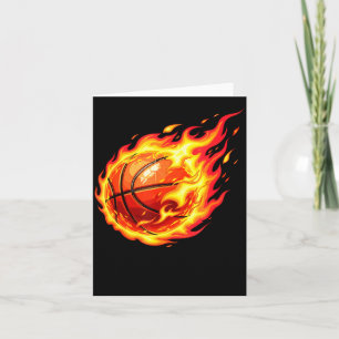 Tarjeta Camiseta de baloncesto fuego jugador de baloncesto