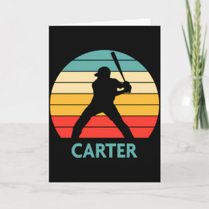 Tarjeta Camiseta de béisbol personalizada regalo nombre Ca