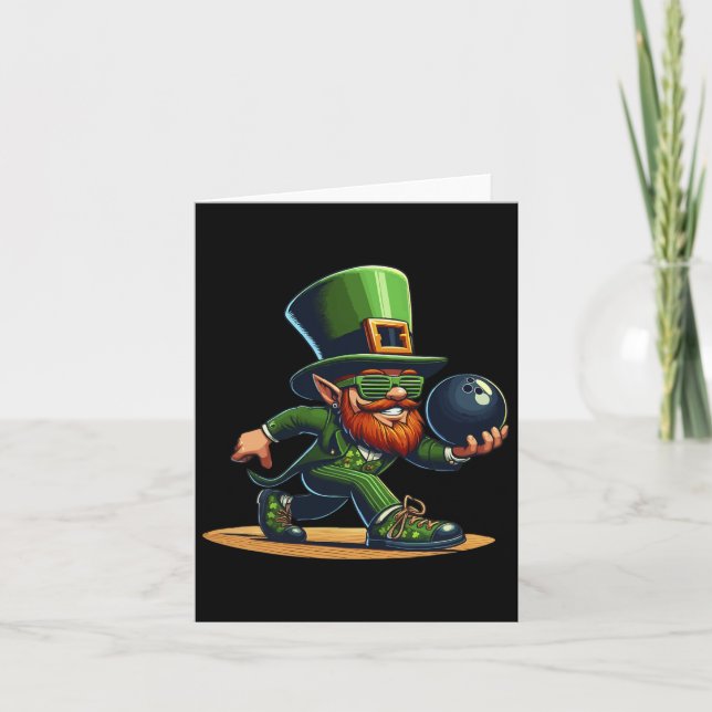 Tarjeta Camiseta de boliche duende St.patricks Day Niños (Anverso)