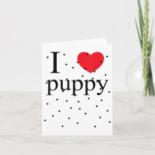 Tarjeta Camiseta de cachorro que amo a cachorro Dueño de m