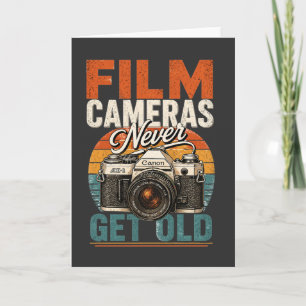 Tarjeta Camiseta de cámaras de fotografía antiguas que nun