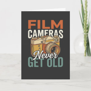 Tarjeta Camiseta de cámaras de fotografía vintage que nunc