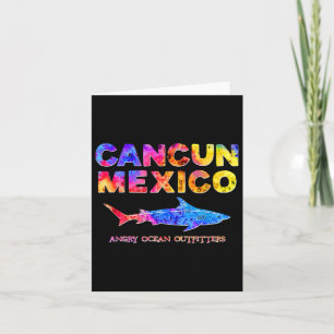 Tarjeta Camiseta de Cancun México Tiburón Camiseta de Pesc