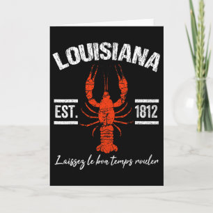 Tarjeta Camiseta de cangrejo de Mardi Gras Louisiana para