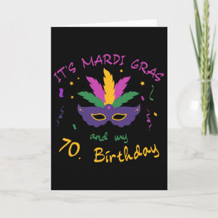 Tarjeta Camiseta de Celebración del Carnaval de Mardi Gras