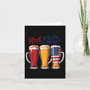 Tarjeta Camiseta De Cerveza Roja Blanca Y De Cerveza Diver