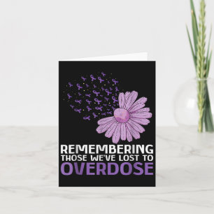 Tarjeta Camiseta de Conciencia de Sobredosis En Memoria de