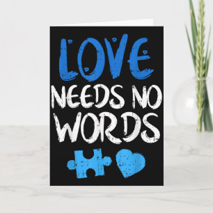 Tarjeta Camiseta de Conciencia del Autismo Sin Palabras Am