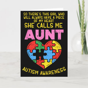 Tarjeta Camiseta de concienciación sobre el autismo de la
