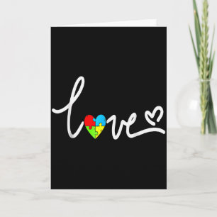 Tarjeta Camiseta de concienciación sobre el autismo para h