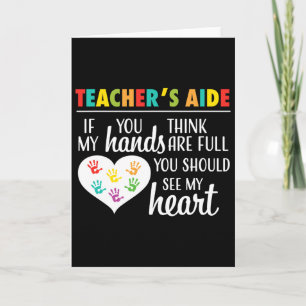 Tarjeta Camiseta de corazón linda apreciación de ayudante