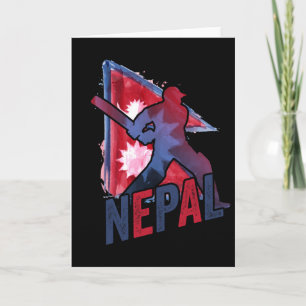 Tarjeta Camiseta de críquet de Nepal partidario de la band