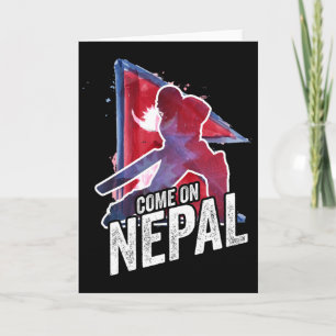 Tarjeta Camiseta de críquet de Nepal partidario de la band