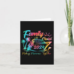 Tarjeta Camiseta de crucero familiar 2024 vacaciones hacie
