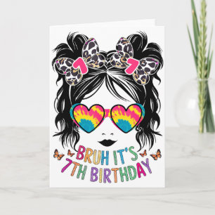 Tarjeta Camiseta de cumpleaños de mi séptima niña Cumpleañ
