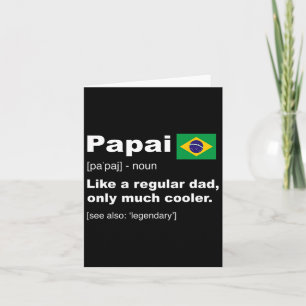 Tarjeta Camiseta de definición de papai brasileño divertid