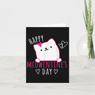 Tarjeta Camiseta De Día de San Valentín De Gato Para Chica