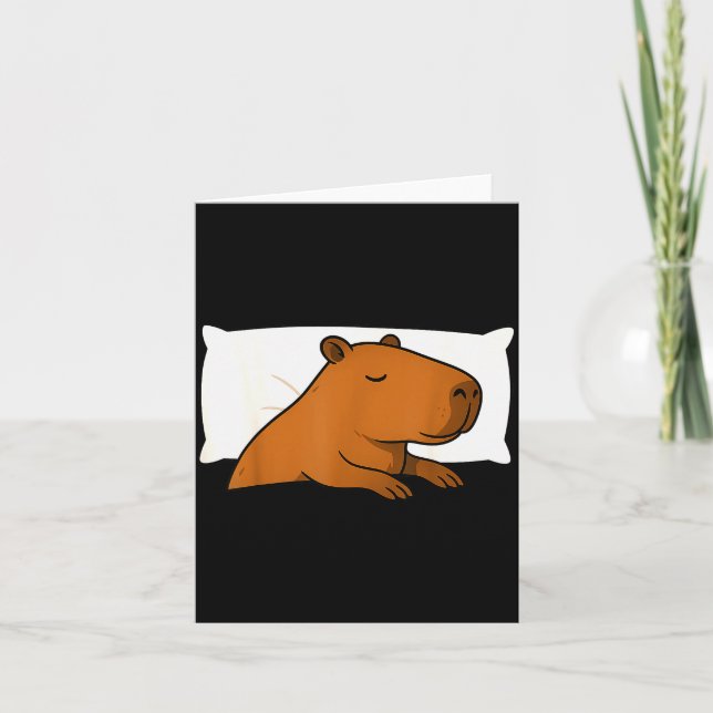 Tarjeta Camiseta de dormir favorita de Capybara Pijama Sle (Anverso)