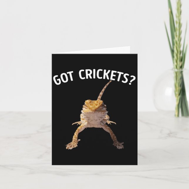 Tarjeta Camiseta de dragón barbudo Got Crickets  (Anverso)