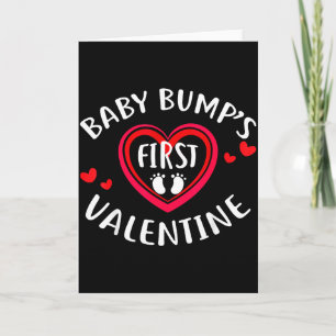 Tarjeta Camiseta de embarazo de bebé del día de San Valent