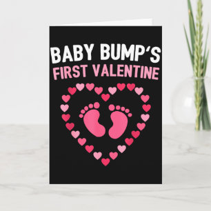 Tarjeta Camiseta de embarazo de San Valentín Primer regalo