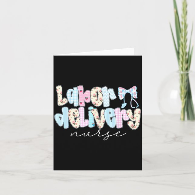 Tarjeta Camiseta de enfermera de parto y alumbramiento coq (Anverso)