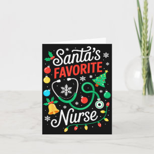 Tarjeta Camiseta de enfermera favorita de Santa hombres mu