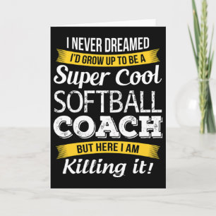 Tarjeta Camiseta de entrenador de Softll Gracias Apreciaci
