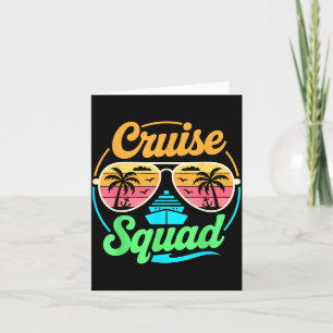 Tarjeta Camiseta de equipo de crucero Vacaciones familiare