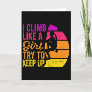 Tarjeta Camiseta de escalada en roca Me encanta escalar co