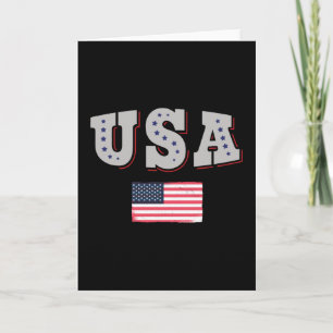 Tarjeta Camiseta de fanático de fútbol de EE. UU. Bandera 