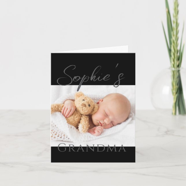 Tarjeta Camiseta de foto de abuela  (Anverso)