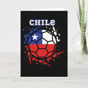 Tarjeta Camiseta de fútbol de Chile bandera chilena de fút